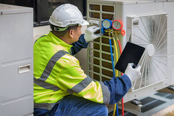 Professional Air Conditioning Repair technician working in Tioga, TX